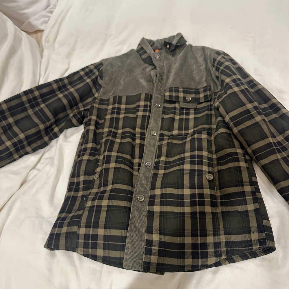 Plaid Button-Up Shacket (shirt/ jacket)